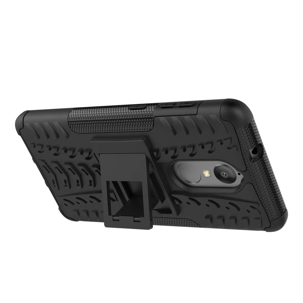 Dazzle Hybrid TPU PC Kickstand Armor Cell Phone Case For Lenovo K8 Back Cover