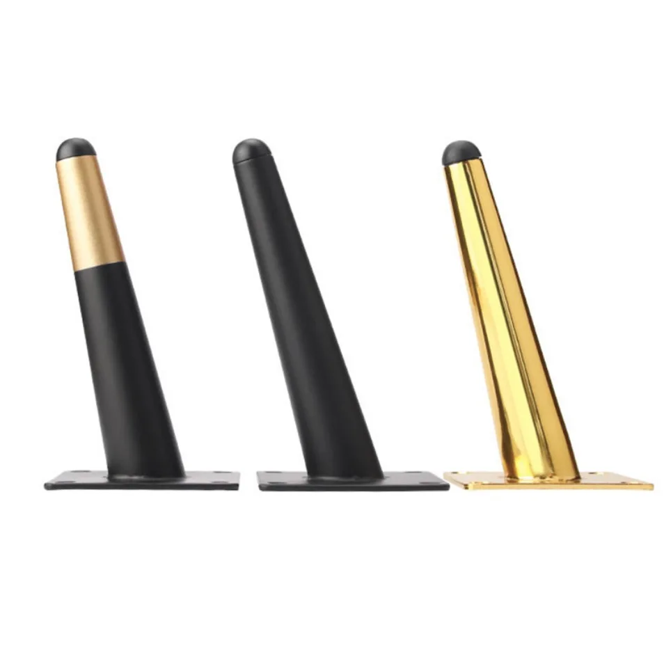 High Quality Sofa Furniture Accessories OEM Black Golden Decorative Metal Furniture Base Dining Coffee Table Legs Sofa Leg