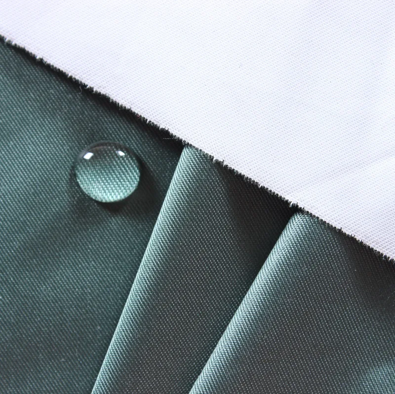 Functional PU Coated Water Proof Jackets Material 75D 100% Polyester Twill Pongee Fabric for Outdoor