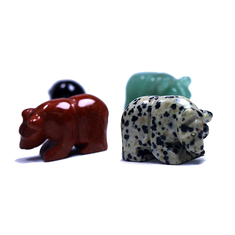 crystals wholesale bulk natural stone hand carved bear  crystal crafts souvenir quartz healing crystals