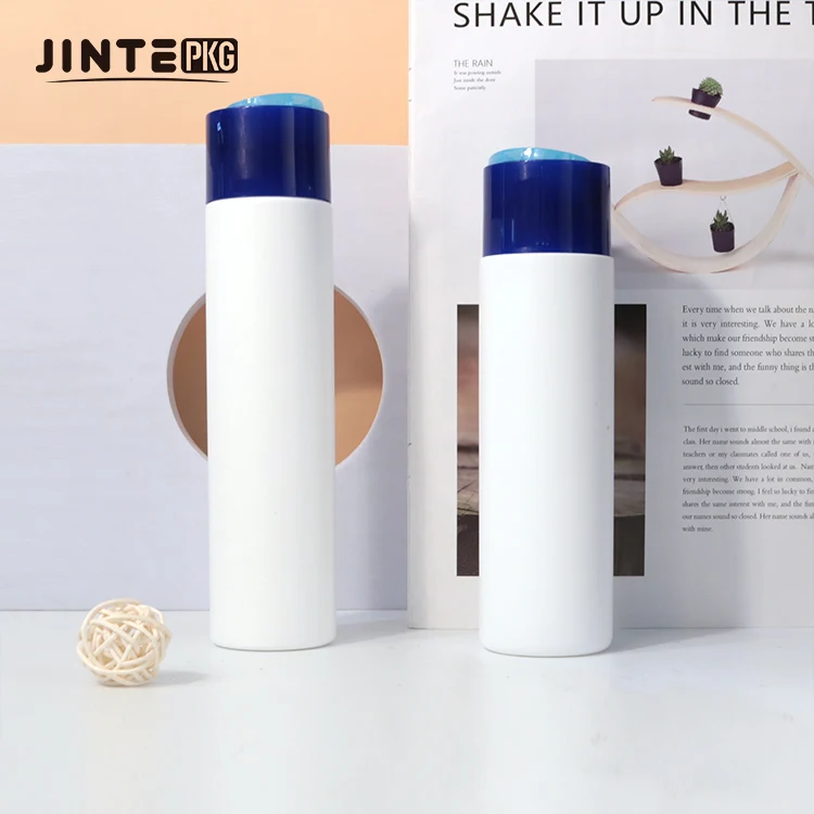 Wholesales 100ml 250ml White HDPE Squeeze Bottle With Wide Mouth Disc Cap For Cosmetic Packaging Shampoo Bottles