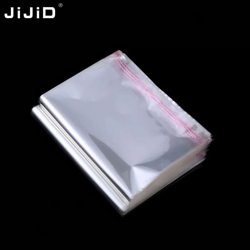 JiJiD прозрачный целлофановый полиэтиленовый пакет Opp пластиковый самоклеящийся