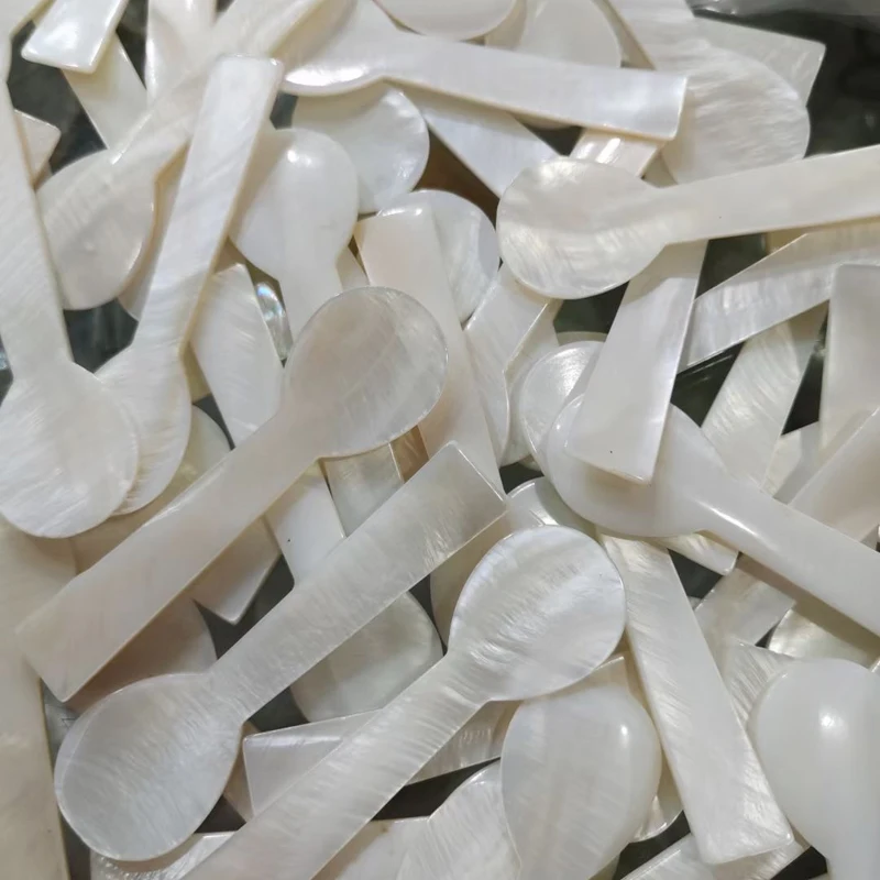 Economical Practical Cheap Natural Mother of Pearl River Shell Spoon Caviar Spoon Ice Cream Spoon