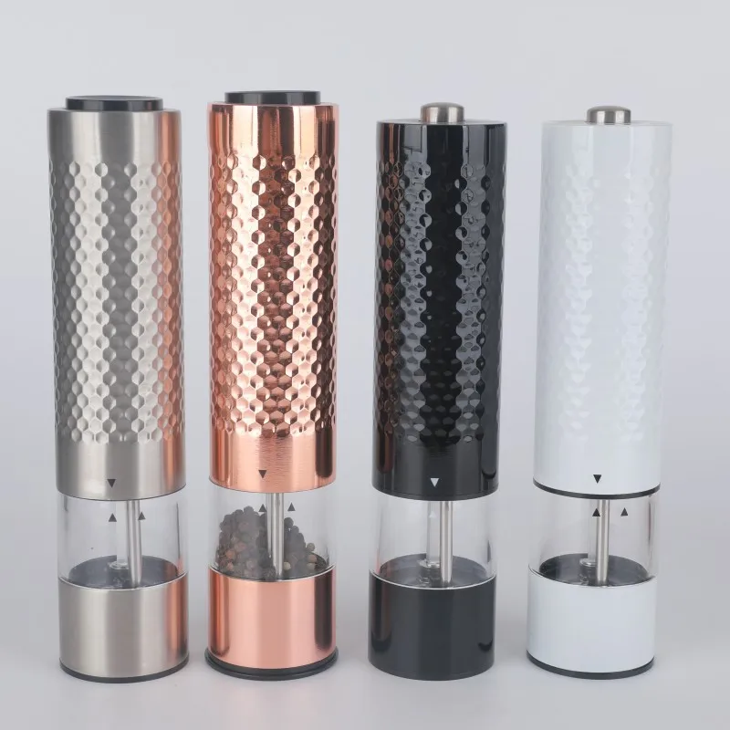 Electric Salt and Pepper Grinder Set Battery Operated Stainless Steel Mill With Light Automatic One Handed Operation Electronic