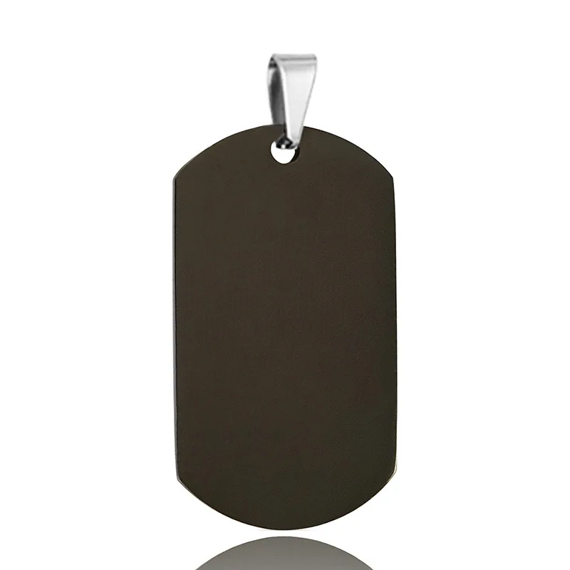 China Wholesale Custom Design Stainless Steel Necklace Pendant Titanium Steel  Blank Sports Necklace Dog Tag