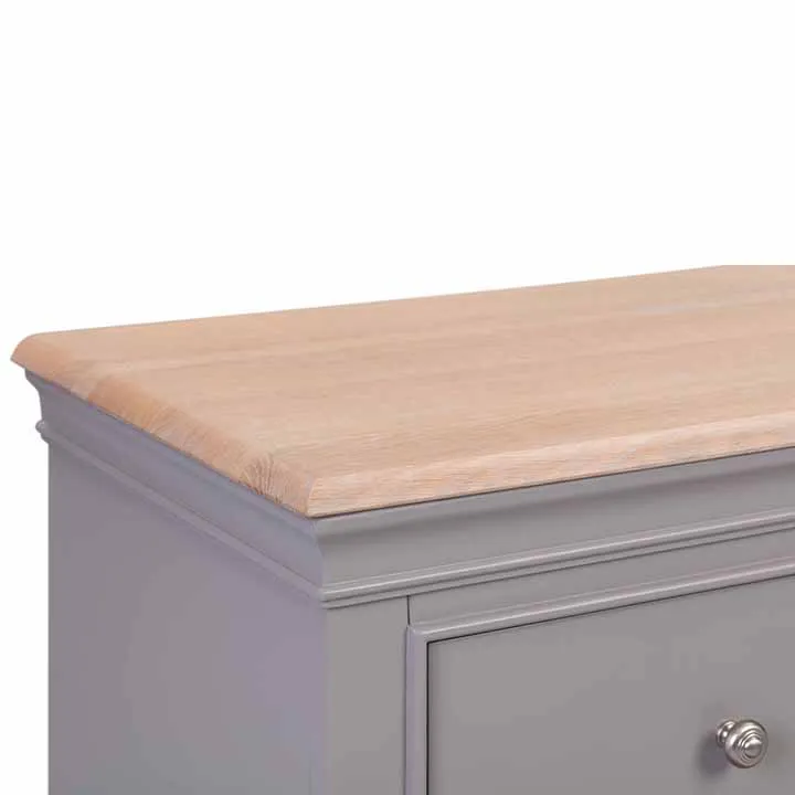 Высококачественные антикварные простые деревянные шкафы из серого дуба с 4 ящиками для спальни