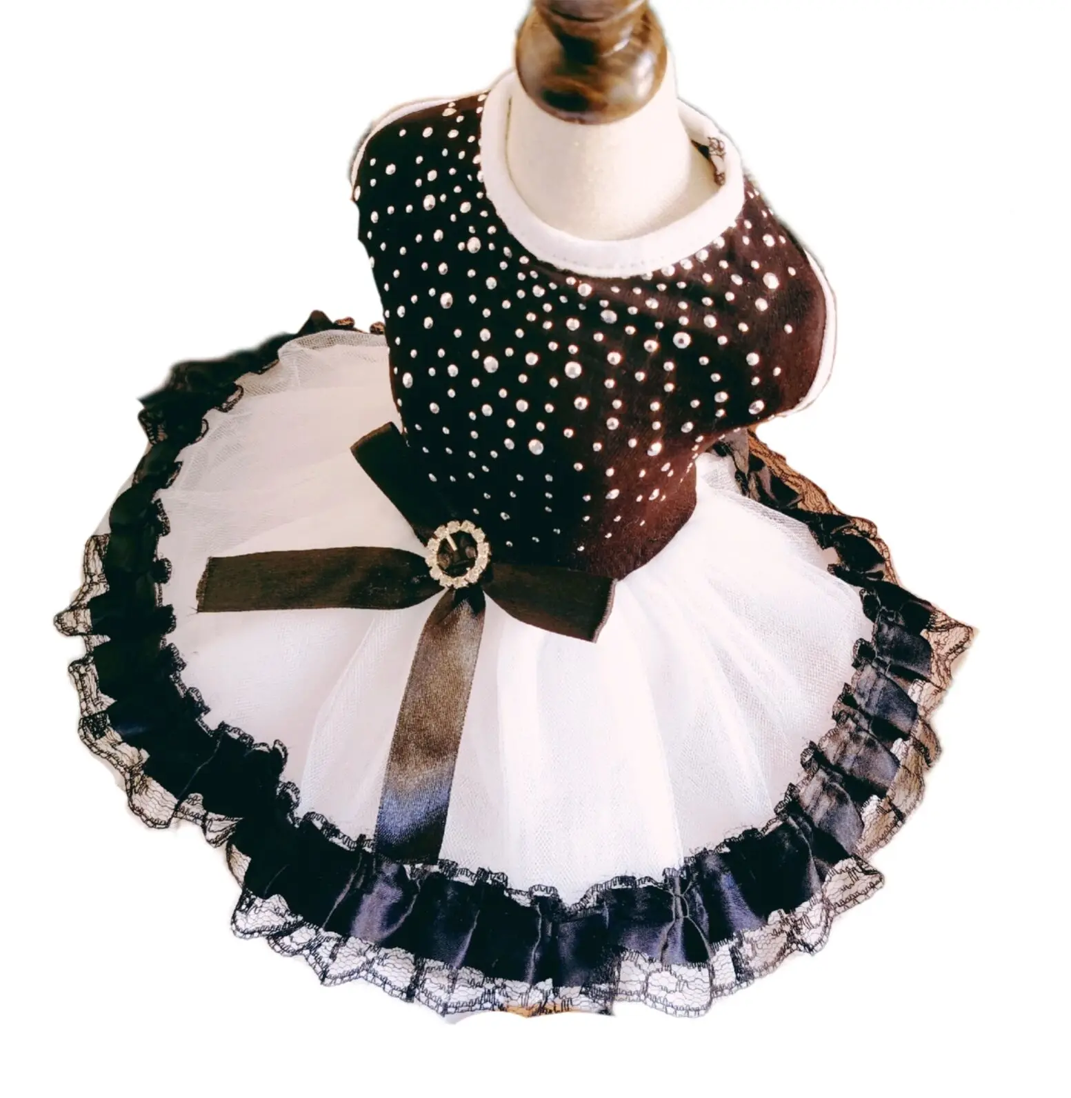 Factory wholesale pet clothes Dog Skirt Pet Wedding Dress Cotton Lace Lace Dog Cat Wedding Dress