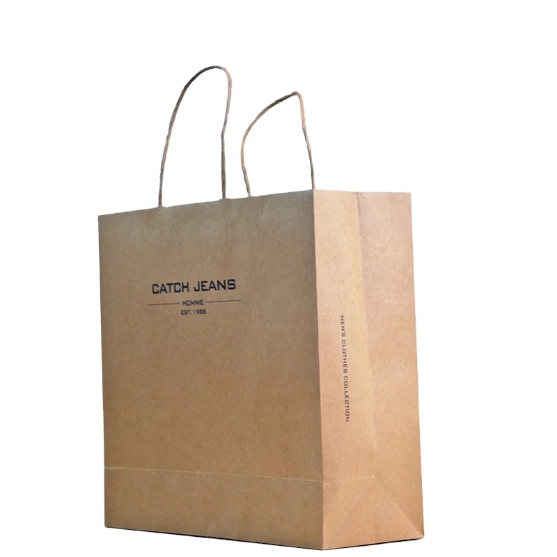 Manufacturer wholesale recyclable without plastic low cost kraft bag foldable machine making paper bag