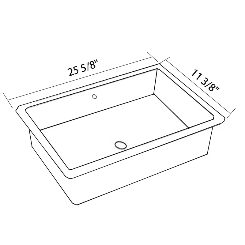 UR2511T Sanitary Ware Undermount Bathroom Hand Washing Sink Under Counter Installation Ceramic Washbasin
