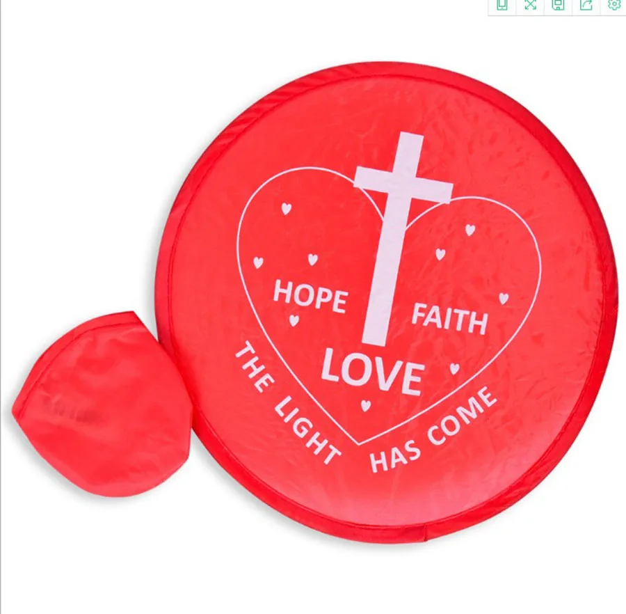 Custom Foldable Hand Fan 190T Polyester Foldable fan with Pocket