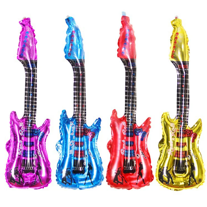 
Classic Festival Decorations Party props inflatable sticks Guitar Aluminum Film Balloon 