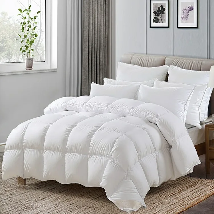 Luxury High Quality 90% White Goose Down Twisted Duvet Quilt Comforter Edredones
