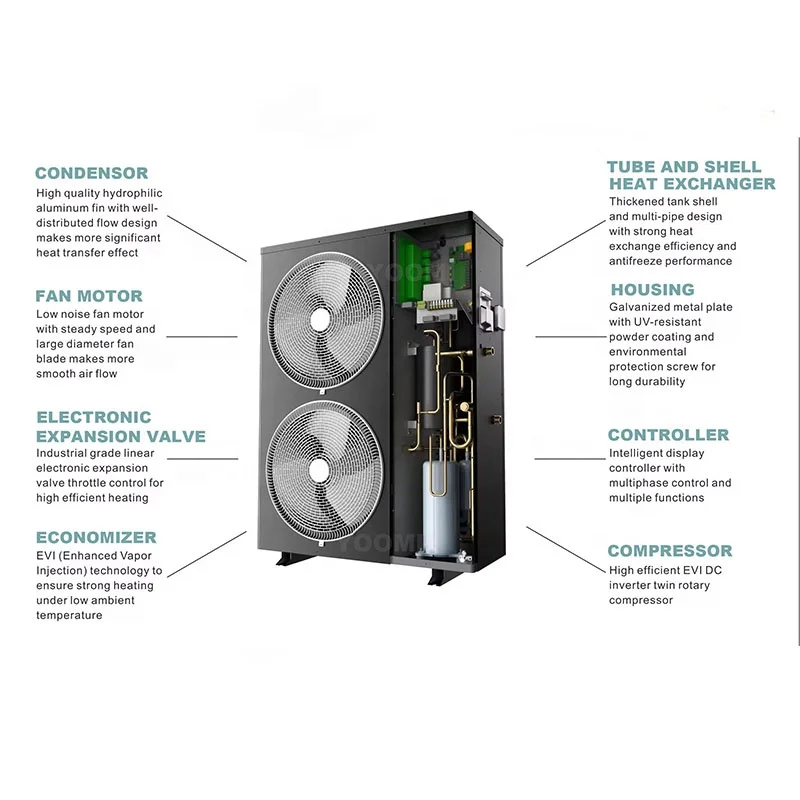 Swimming pool heater inverter heat pump inverter pool air to water heat pump water heater r32