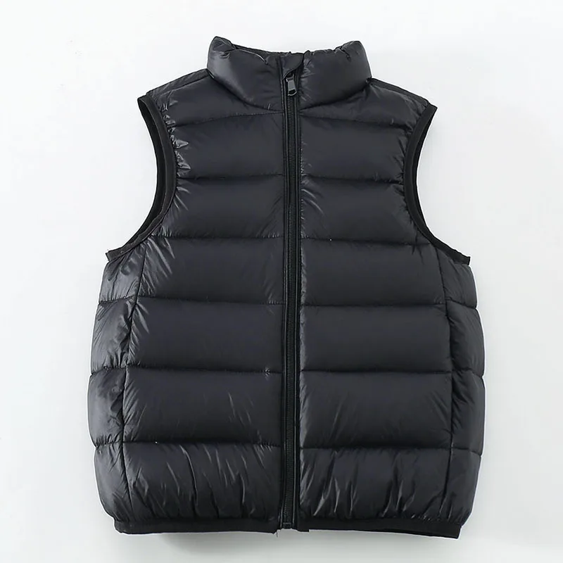 Wholesale Autumn  winter children outer wear solid 100-170 kids puffer waistcoat boys girls down vest