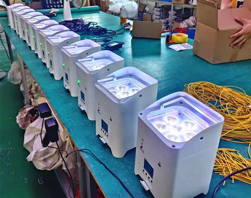 Hot sale Wedding Uplight 6x18w RGBWA+UV 6 in 1 led par light wireless battery & Remote Control par light led dmx bar club event