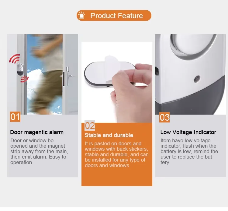 Window Wireless Laser 120Db, Home Security System Gsm Magnetic 433 Portable Driveway Door Sensor Alarm