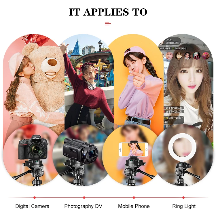 1.4M Phone Tripod Camera Stand Aluminum Dslr Video Camera Universal Stand Professional Outdoor Tripods