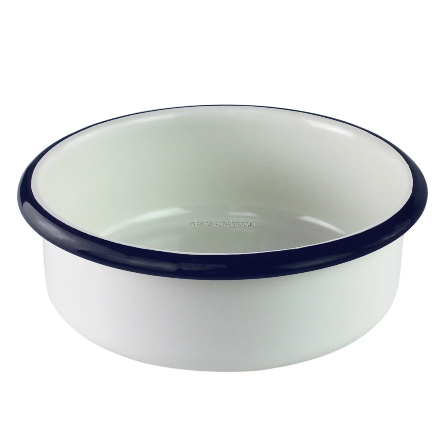 Wholesale Restaurant Tableware Enamel Pie Dish Customized Circle Oven Baking Dishes