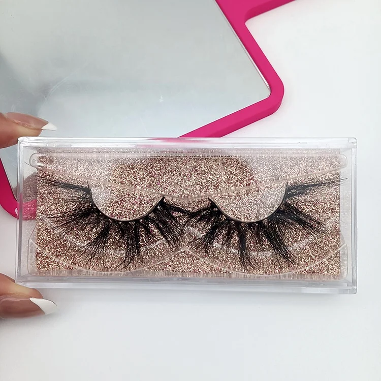 mini suitcase 5 pairs mink eyelash set lashes3d wholesale vendor 25mm  mini suitcase for eyelashes