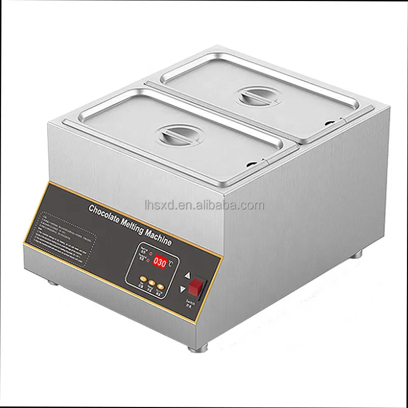 Hot sale no Water heating 4*2.5L four heads Multi-function Chocolate Melting/Tempering/Coating Machine pot tank in stock