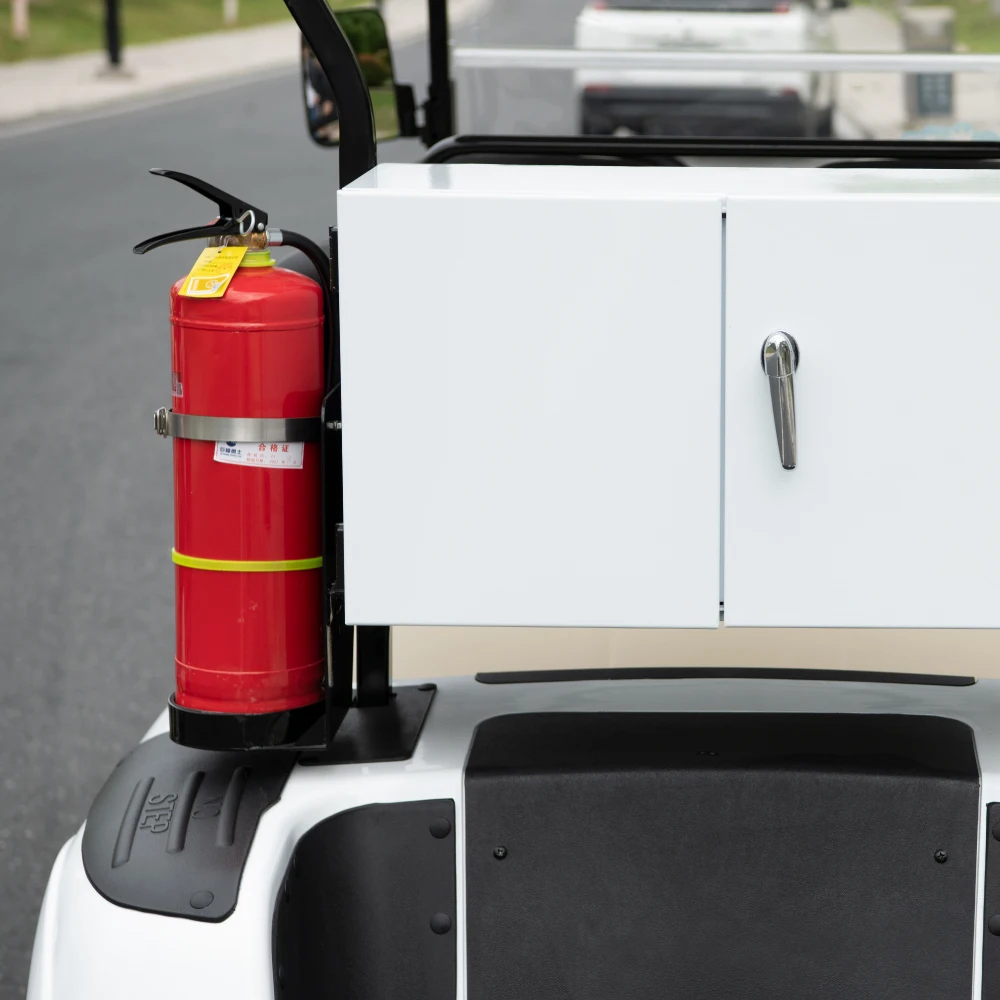 Patrol Car Cruiser Leroad Shuttle 4 Prowl Car van box hotel car 4 seats warning light Electric lithium battery utility