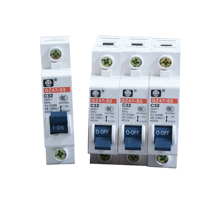 Mcb breakers circuit solar mcb 1p GZ47-63 16a 32a 63a amp