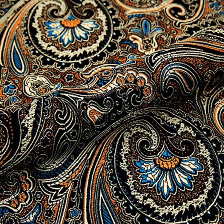 Wholesale high density nylon printed fabric satin brocade jacquard fabric luxury free sample jacquard brocade fabric for dress