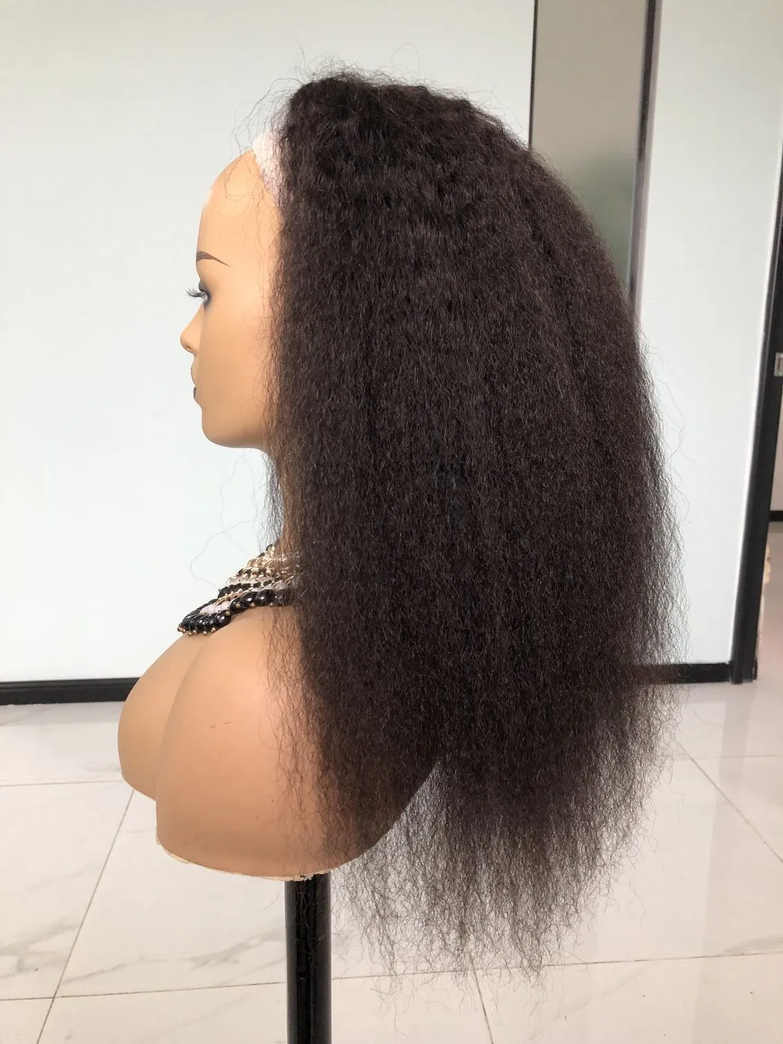 Unprocessed Natural Human Hair Ponytail Extension 100g Full Ponytail Wig Brazilian Hair Clip Ponytail Kinky Straight
