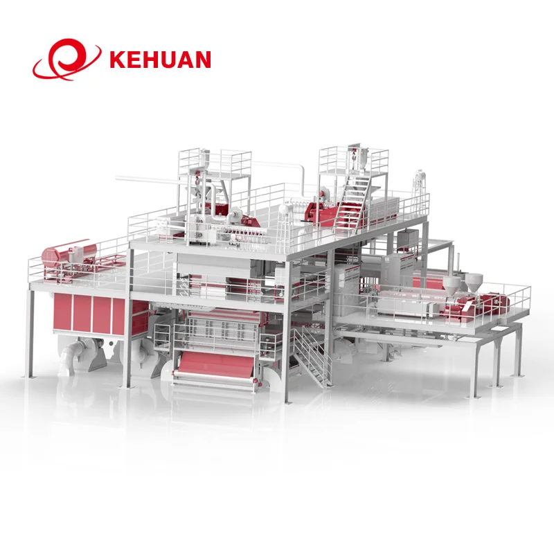 
KH SMMS 3200MM 4800MM High quality spunbond nonwoven fabric making machine pp sms non woven fabric 