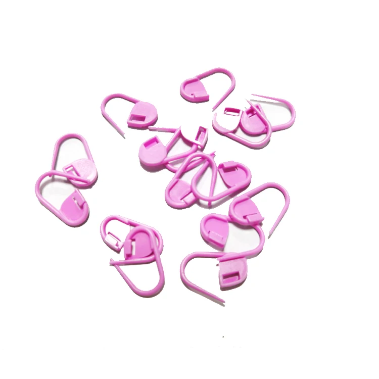 Wholesale prices colored plastic safety pin crochet tool plastic crochet set knitting clip sewing supplies