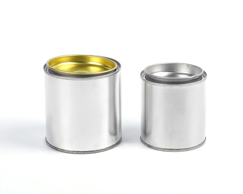 Wholesale 300ml-400ml small empty round Empty Metal Paint Tinplate Cans  jerry can With Lid