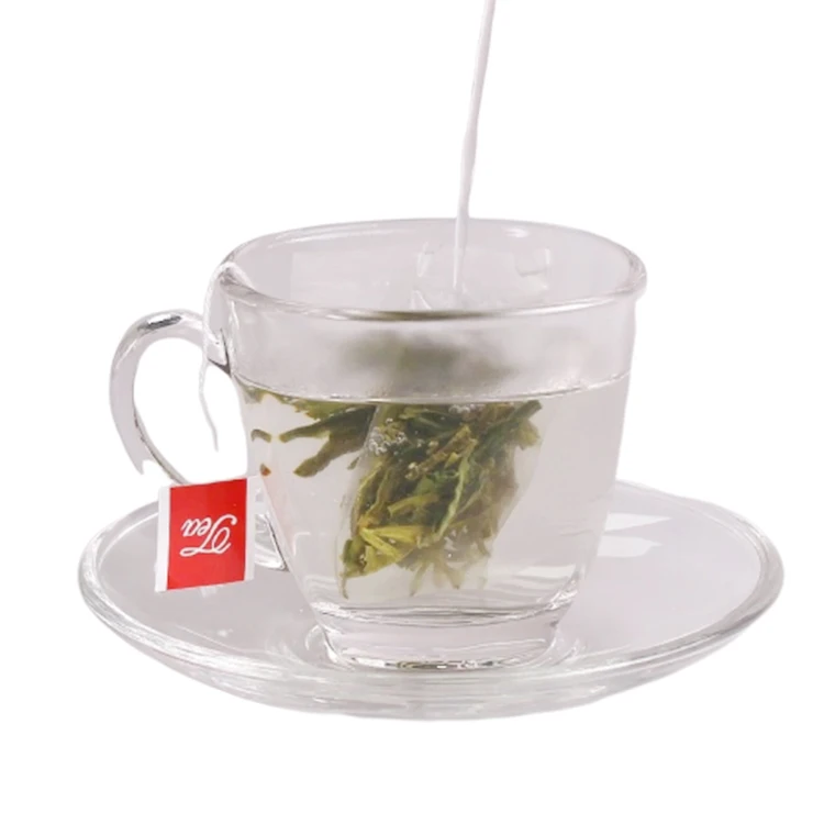 Hot sale tea packing triangle tea bag filter paper folding drawstring with logo printing