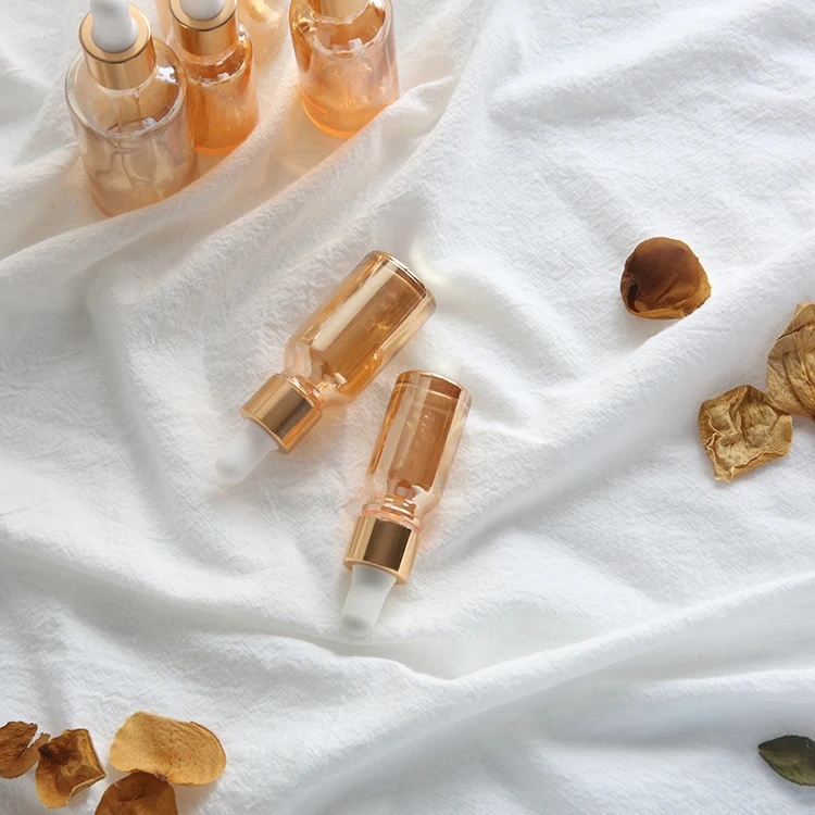 Custom Clear 5ml 10ml 15ml 20ml 30ml Glass Oil Slim Serum Bottle Amber 1oz 2oz Empty Essential Oil Glass Dropper Bottle