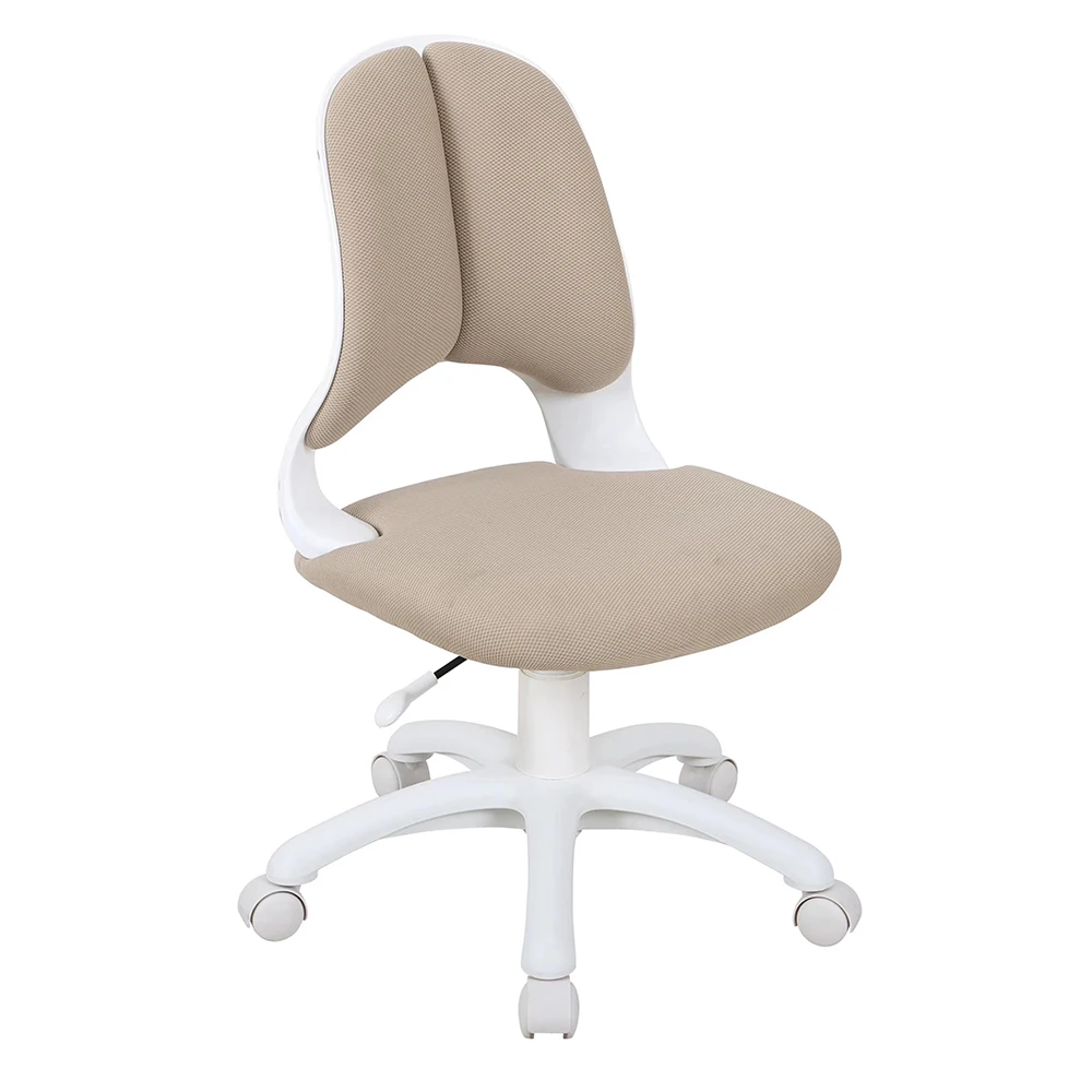 Hot Selling Fabric Double Back Kid Chair without Armrest Student Chair with Castor for Home and School