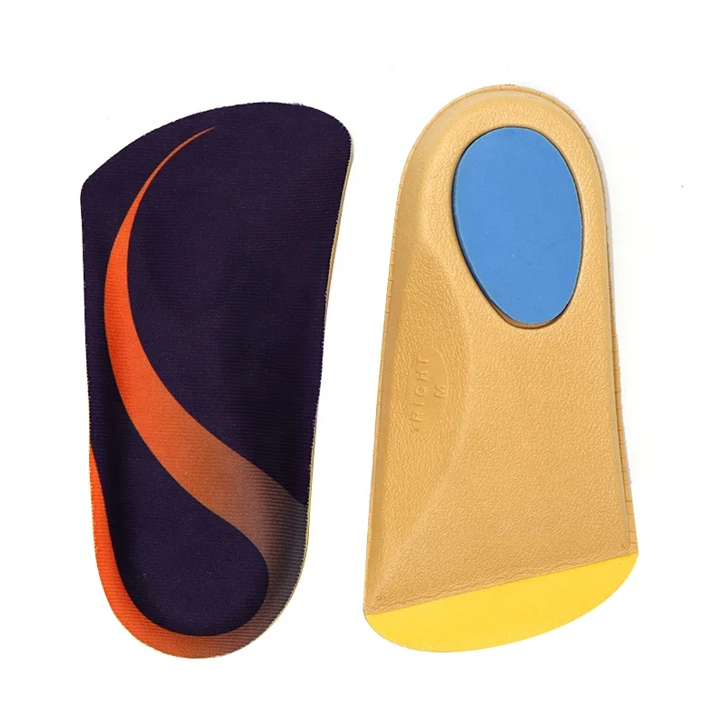 3/4 Running Soccer Silicone Footfore Comfortable Insoles Sport Plantar Fasciitis Gel Cushion Pu Arch Support Orthotics Insole