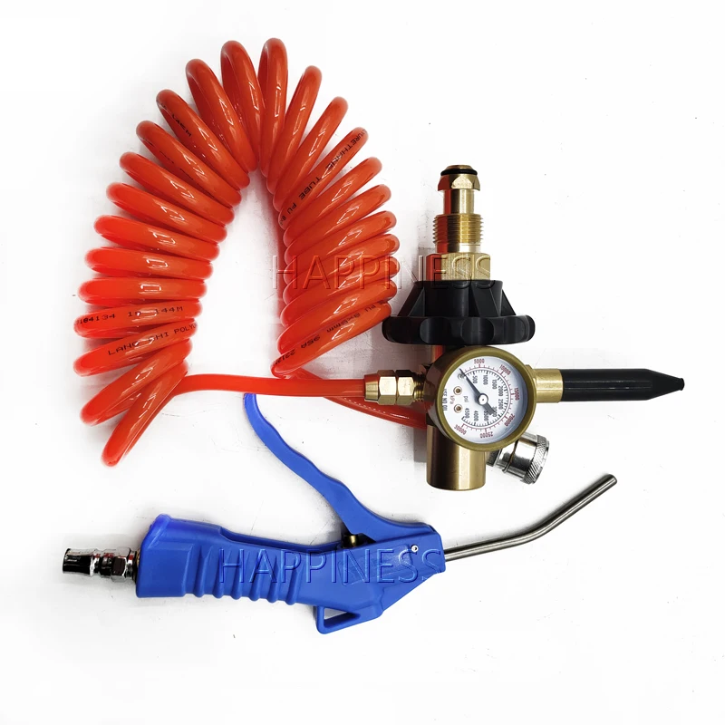 HAPPINESS G518 Connector Balloon Helium Tank Regulator Fill Valve for Balloons with Gauge