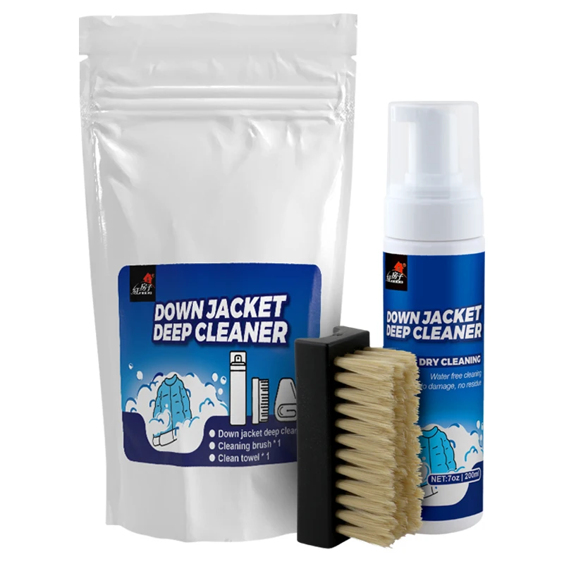 The New Dry Cleaning Plastic Brush Down Jacket Cleaner Detergent Foam Spray Kit