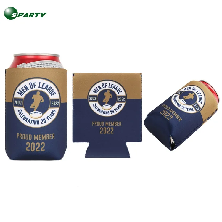 Factory Price Custom Logo Printed Can Cooler Neoprene Neoprene Tube 375ML Beer Can Cooler Neoprene Stubby Holder