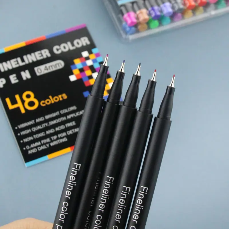 Fine Marker Point Fineliner Stylo De Course Line Drawing Pen Multicolor Stroke Pen Feiner Marker