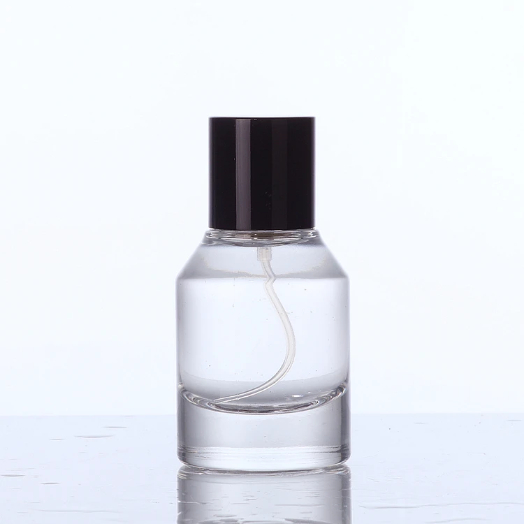 Custom empty transparent round  glass perfume bottle 30ml 50ml 100ml perfume bottle