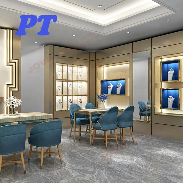 Luxury wall showcase displays for Jewellery Shop Furniture Showroom