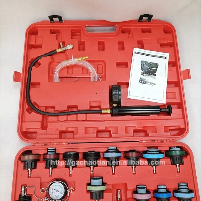 High Quality 28pcs 33pcs Radiator Pressure Tester & Vacuum Type Cooling System Kit X1v4 Universal Cooling System