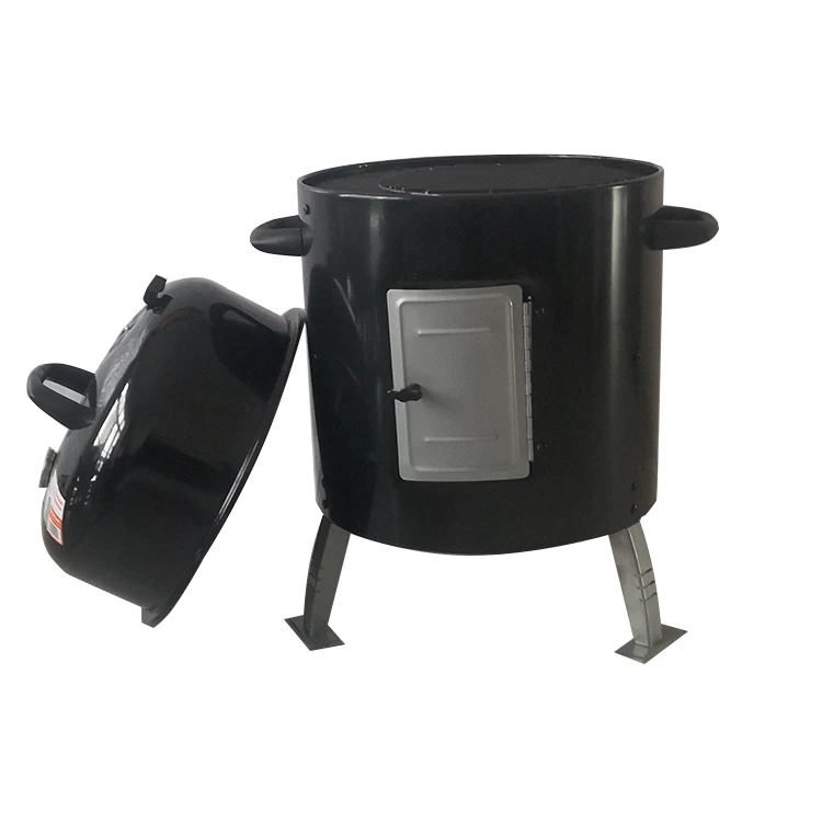 portable vertical wood burning  charcoal outdoor  heating BBQ Grill