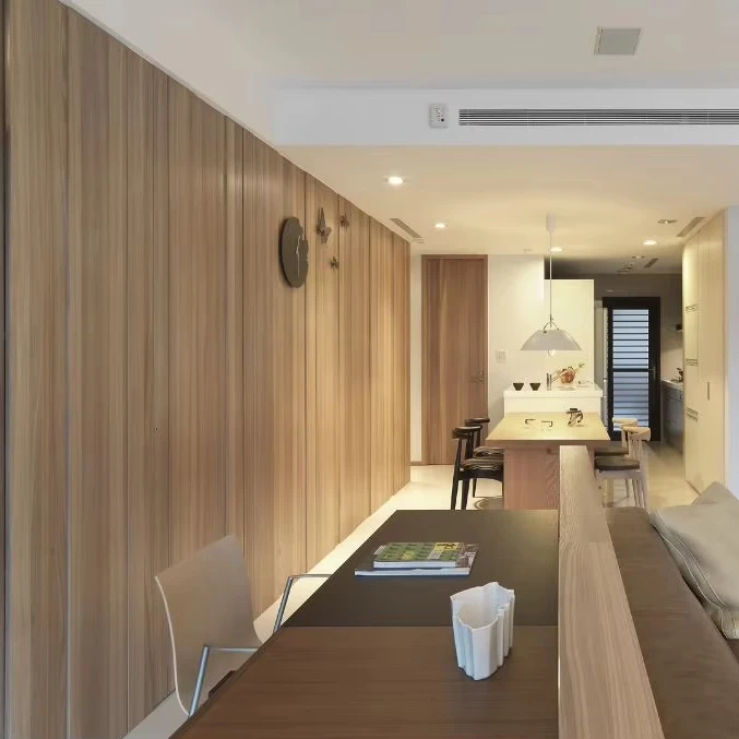 Wall panel  interior decoration  Panels Bamboo Charcoal Wood Veneer Board edge Grooving Machine