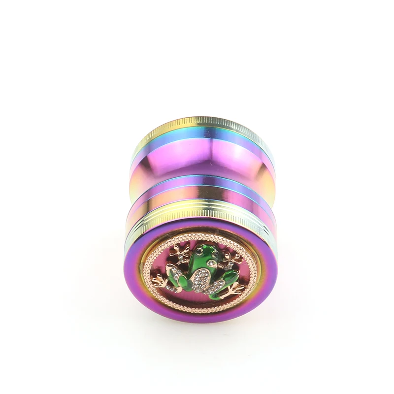 Cross-border new product with rainbow 63mm metal animal grinder  frog tobacco grinder animal grinder