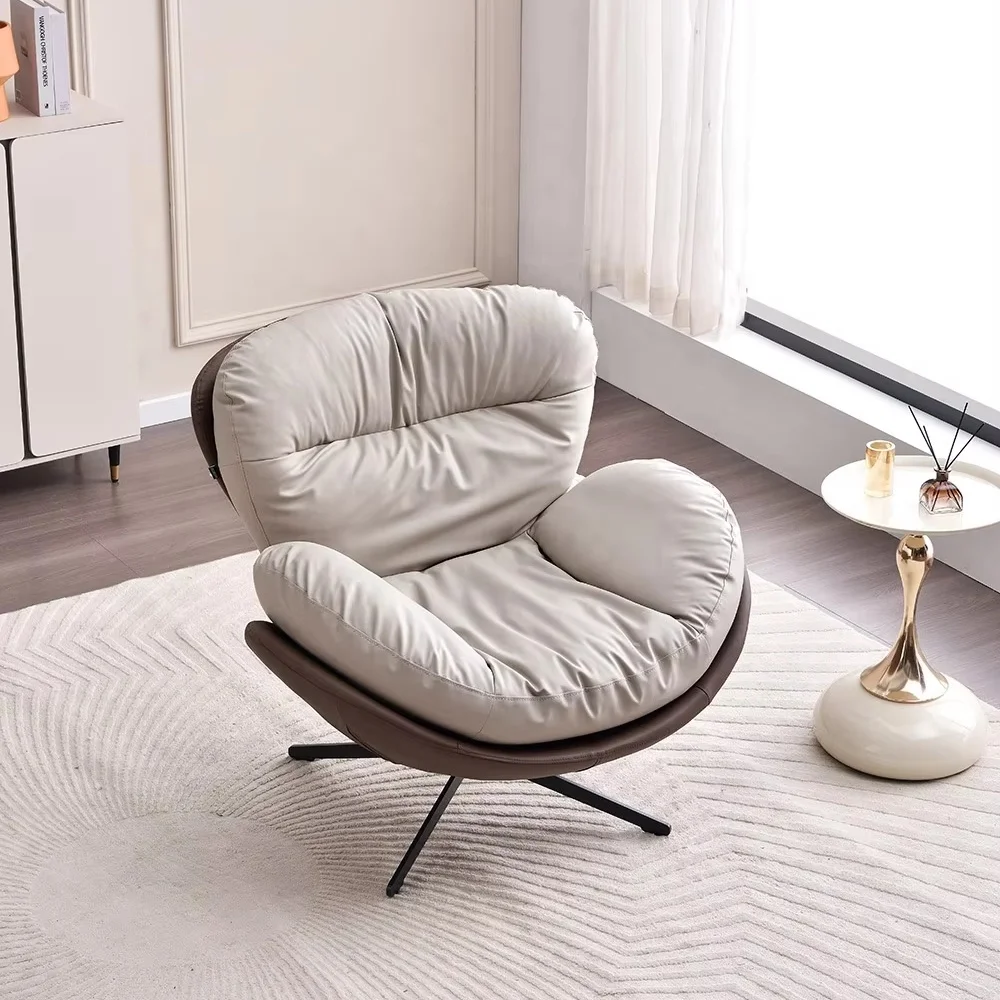 Modern Style Convertible Reversible Velvet Leather Sofa Chair Detachable Seat Cushion Adults Home Office Bedroom Living Room
