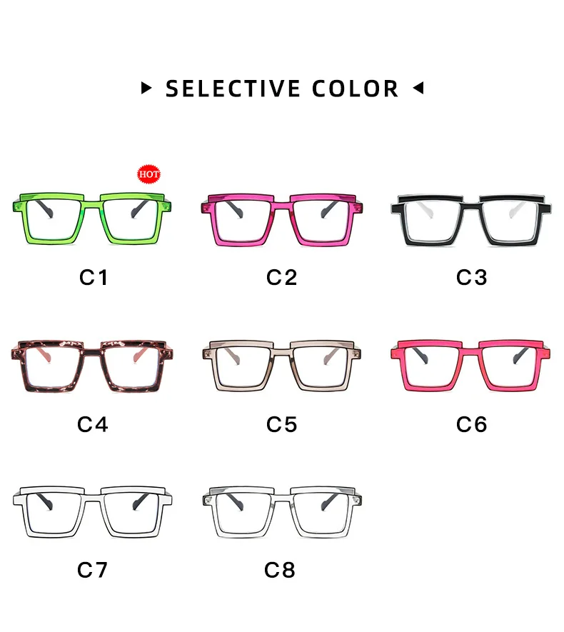 5207 Transparent Square Blue Light Blocking Glasses Spectacle Women party Eyewear Cartoon anime Female TR90 optical Frames