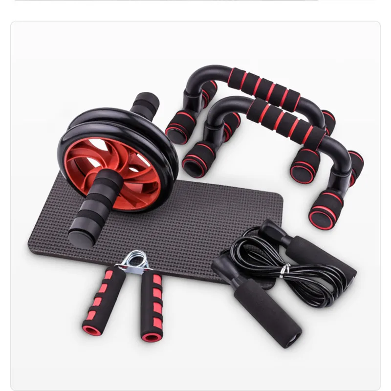 YETFUL Workout Equipment Abdominal Exercise Home Gym Fitness 5 Pcs 1 Sets Strength Training AB Wheels Roller