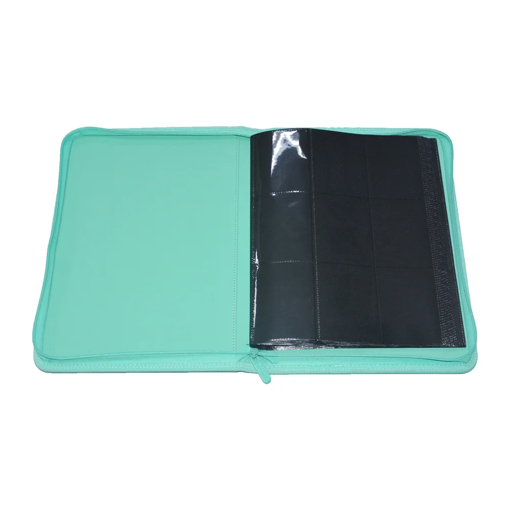Pu Leather Photo Game Trading Cards Album 9-pocket Zippered Binder