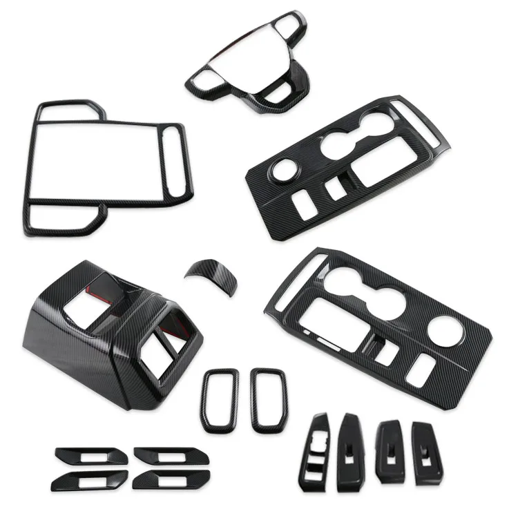 Interior Decoration Accessories Luxury Carbon Fiber Covering Protection for 2023 Ford Ranger Car Parts Made of Durable Plastic